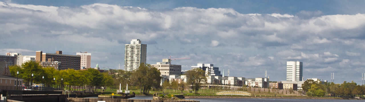 View of One Spring Street from the Raritan River